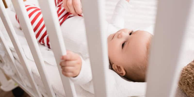 baby getting leg stuck in crib rails